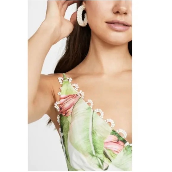 White Palms linen drop waist mini dress - Picture 3 of 5